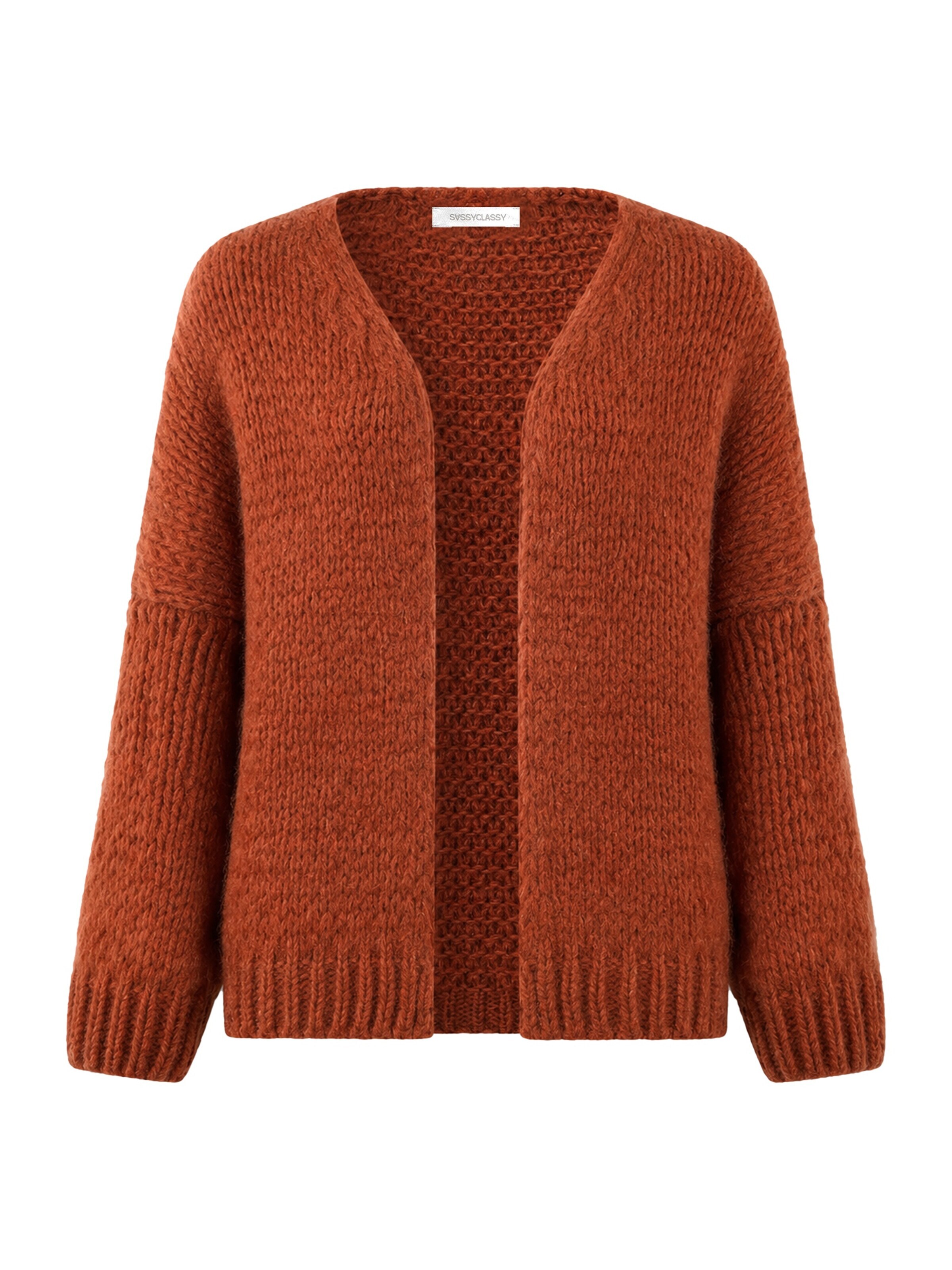 SASSYCLASSY Oversizestrickjacke‌‌‌ in Rot: Vorderseite