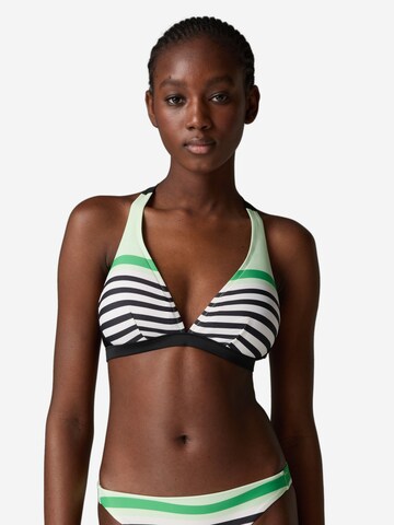 Bogner Fire + Ice Triangel Bikinitop 'Jasmin' in Schwarz: Vorderseite