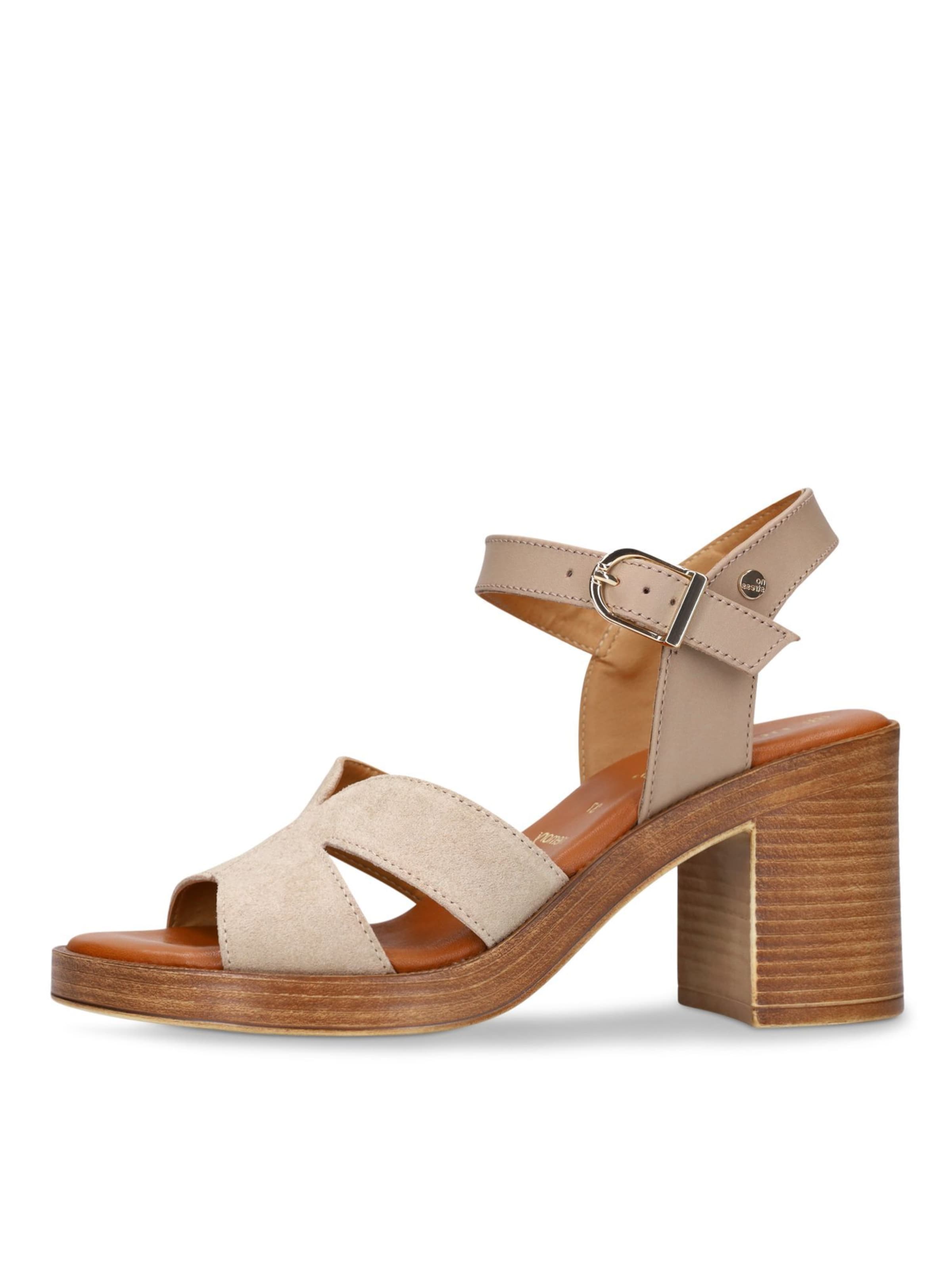 no stress Sandaal in Beige: voorkant