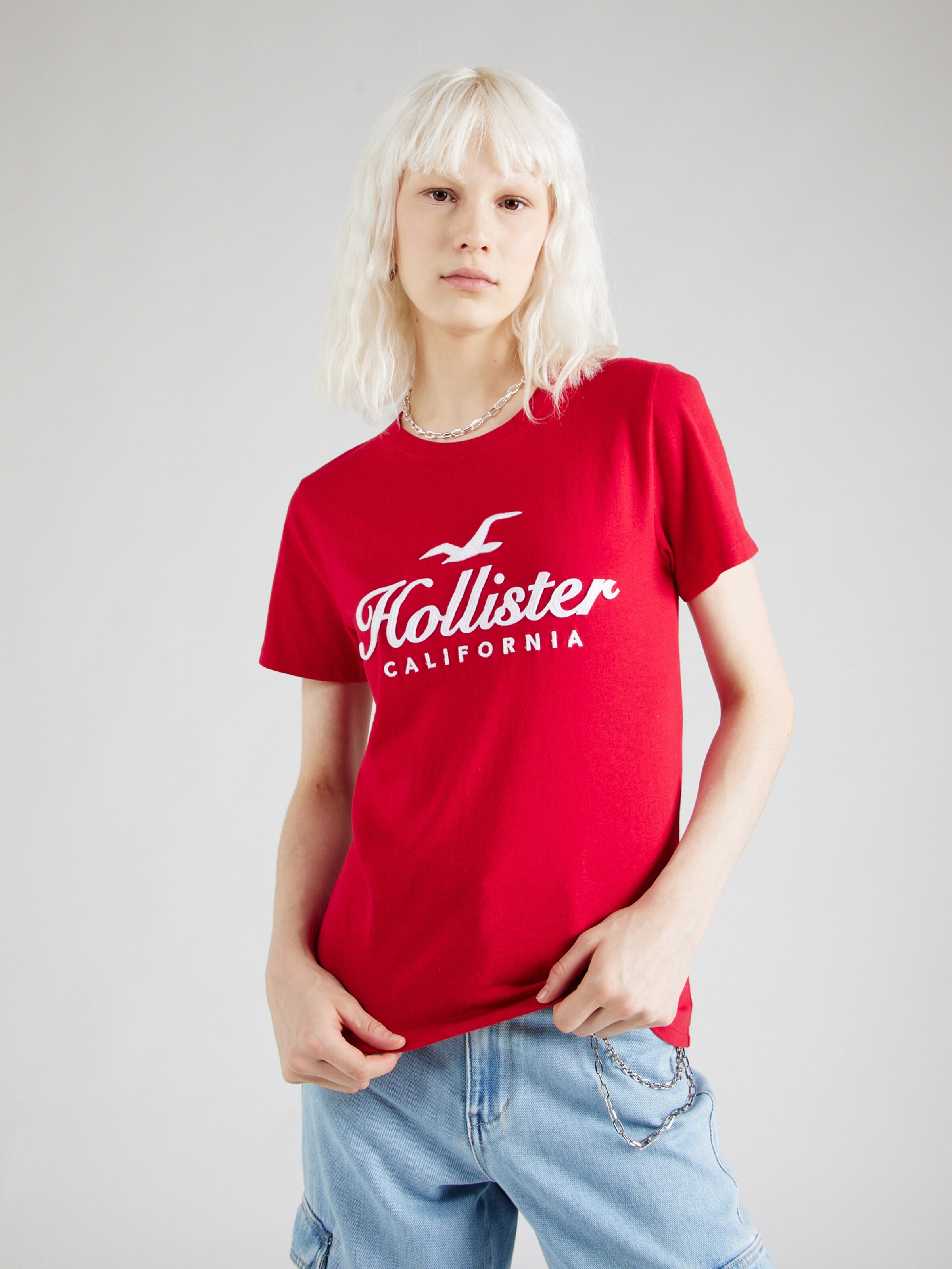 HOLLISTER Camiseta en Rojo ABOUT YOU