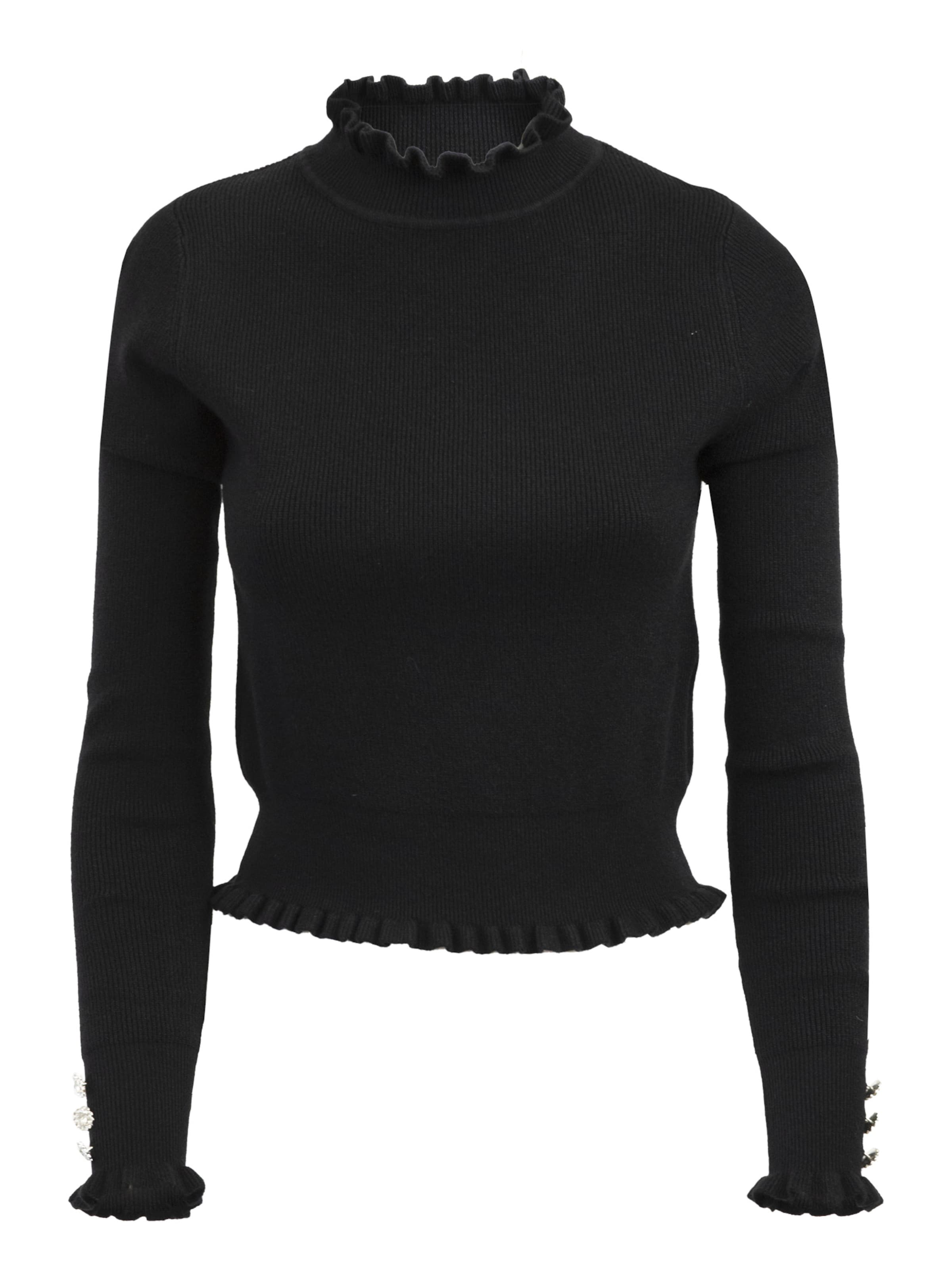 juoda Influencer Megztinis: priekis