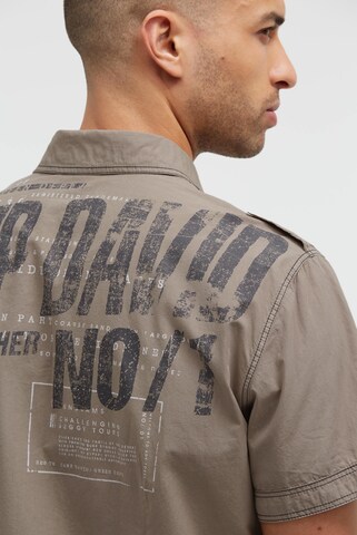 CAMP DAVID Slim fit Button Up Shirt in Brown
