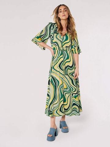 Apricot - Vestido 'Retro Swirl ' en verde: frente