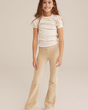 WE Fashion Flared Leggings in Beige