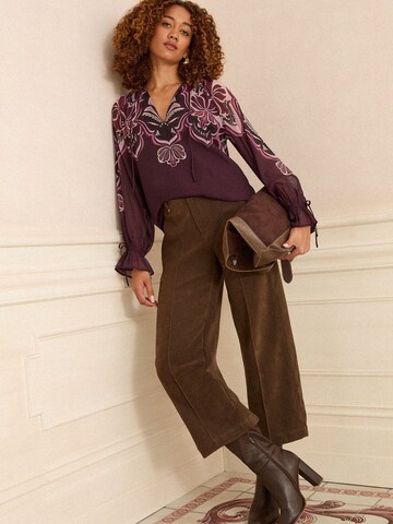 Chemisier love & roses en rouge