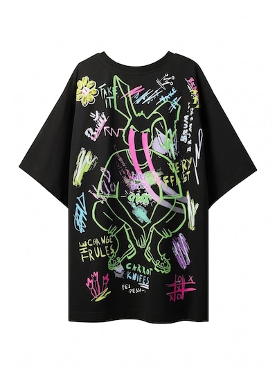 QWX2 Oversized Shirt 'Wolf Hunter' in S in Black, Item view