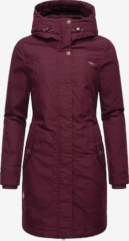 Manteau d’hiver Ragwear en rouge : devant
