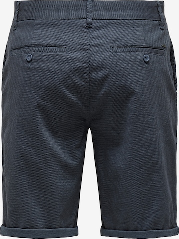 Only & Sons Regularen Chino hlače 'Peter Dobby' | modra barva