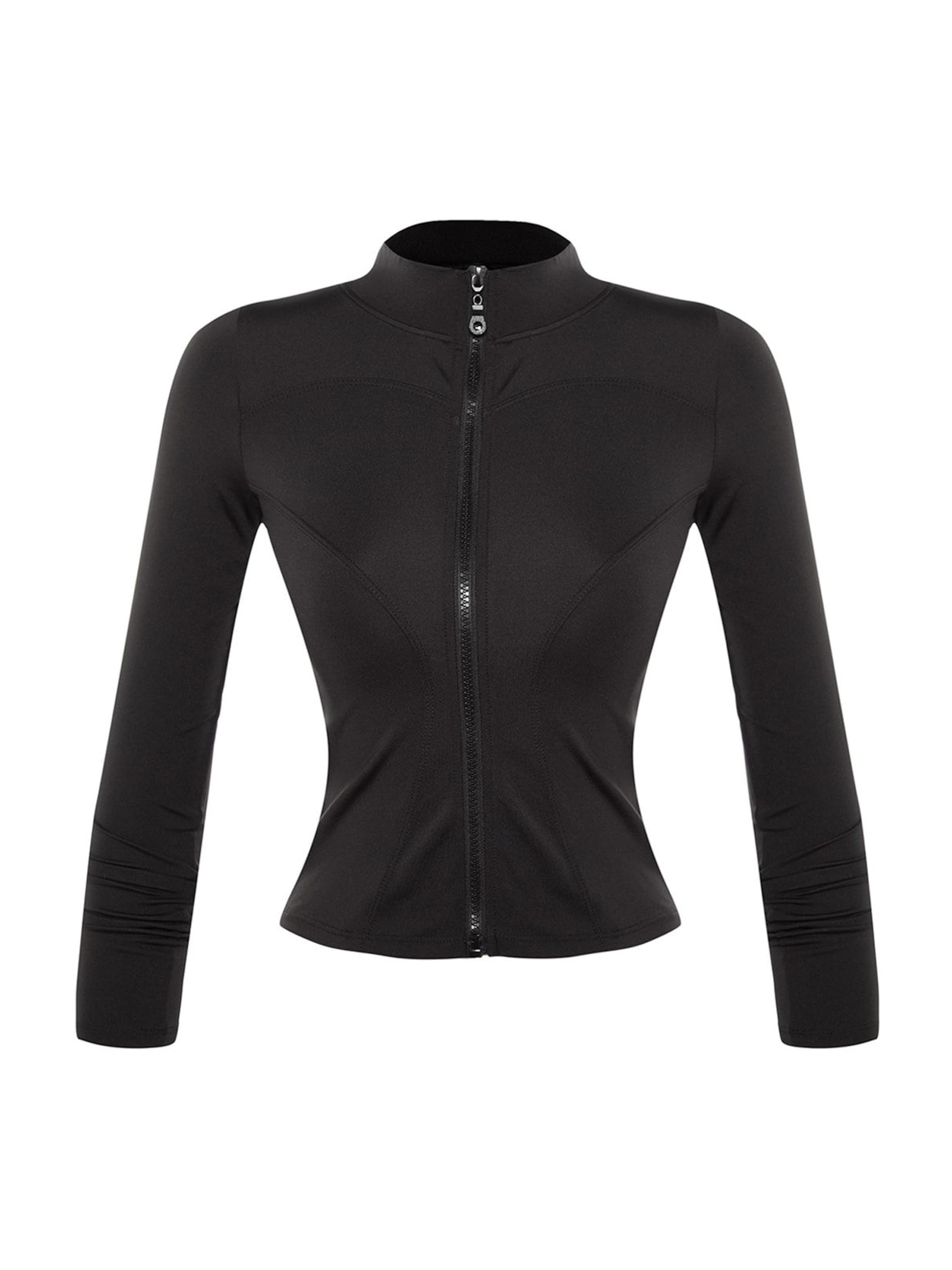Trendyol Training jacket in Black: front