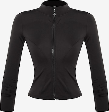 Trendyol Tréningová bunda - Čierna: predná strana