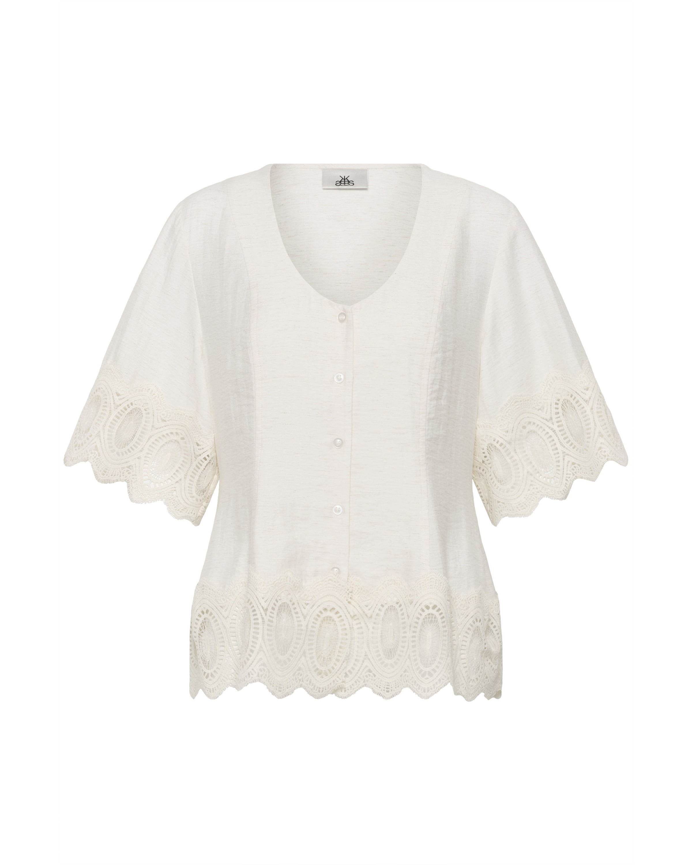 KAREN BY SIMONSEN Blouse 'Urith' in Wit: voorkant
