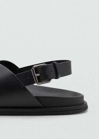 MANGO MAN Sandale 'Bio' in Schwarz