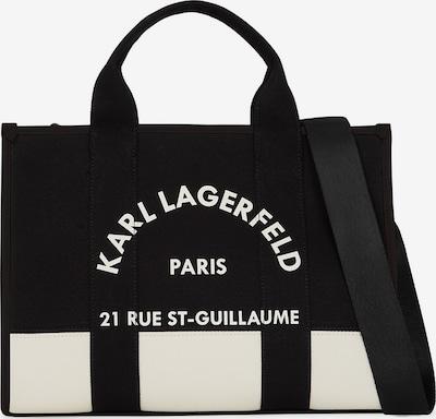 Karl Lagerfeld Ostoskassi 'Rue ST-Guillaume' värissä kerma / musta, Tuotenäkymä