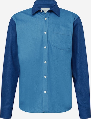 Coupe regular Chemise forét en bleu : devant