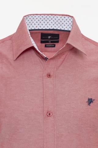 DENIM CULTURE Regular fit Button Up Shirt 'Ruben' in Red