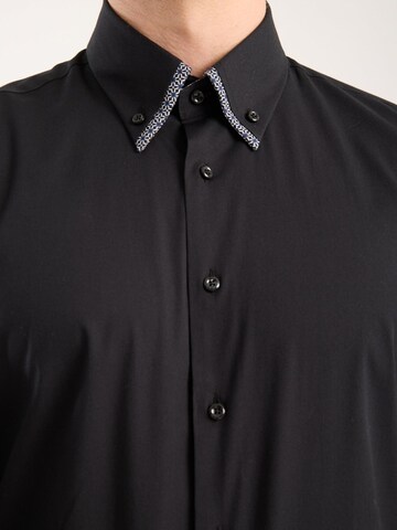 Slim fit Camicia business di 7Camicie in nero