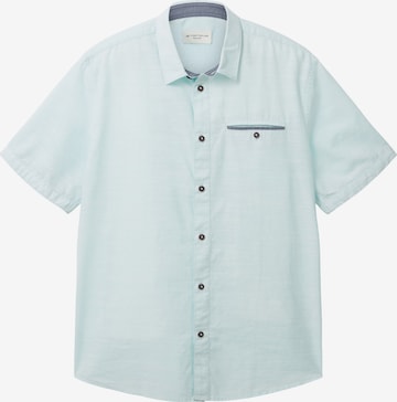 TOM TAILOR Button Up Shirt in Blue: front