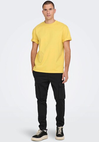 Only & Sons T-shirt 'Fred' i gul