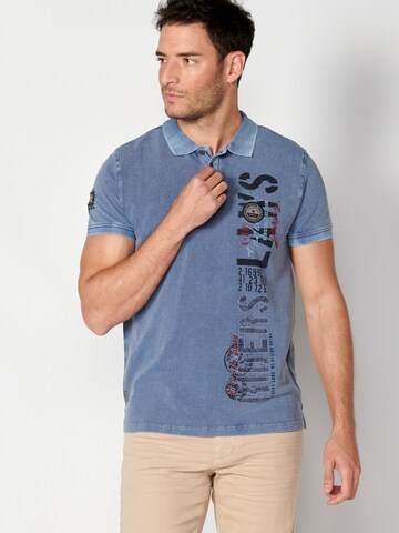 T-Shirt KOROSHI en bleu : devant