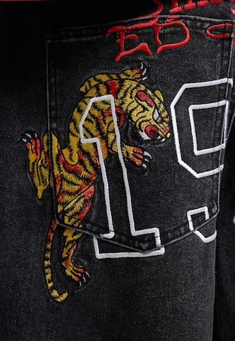 Ed Hardy Baggy Τζιν 'Tattoo City Tiger' σε μαύρο