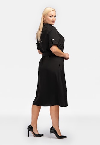 Karko Shirt Dress ' SILVIA ' in Black