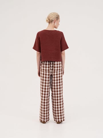AmourLinen Regular Pantalon 'Barbora' in Bruin