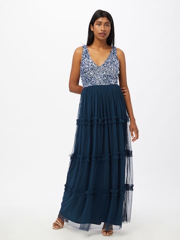 LACE & BEADS Kleid 'Maryam' in Blau: front