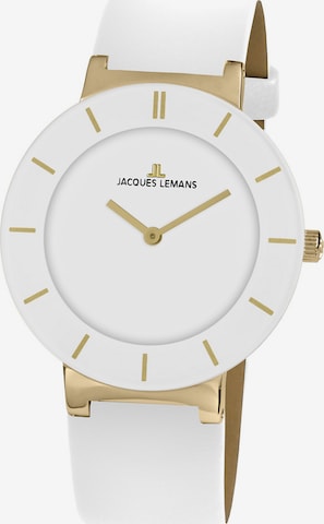 Jacques Lemans Analog Watch in White: front