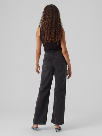 VERO MODA Wide leg Jeans 'Rachel' in Zwart