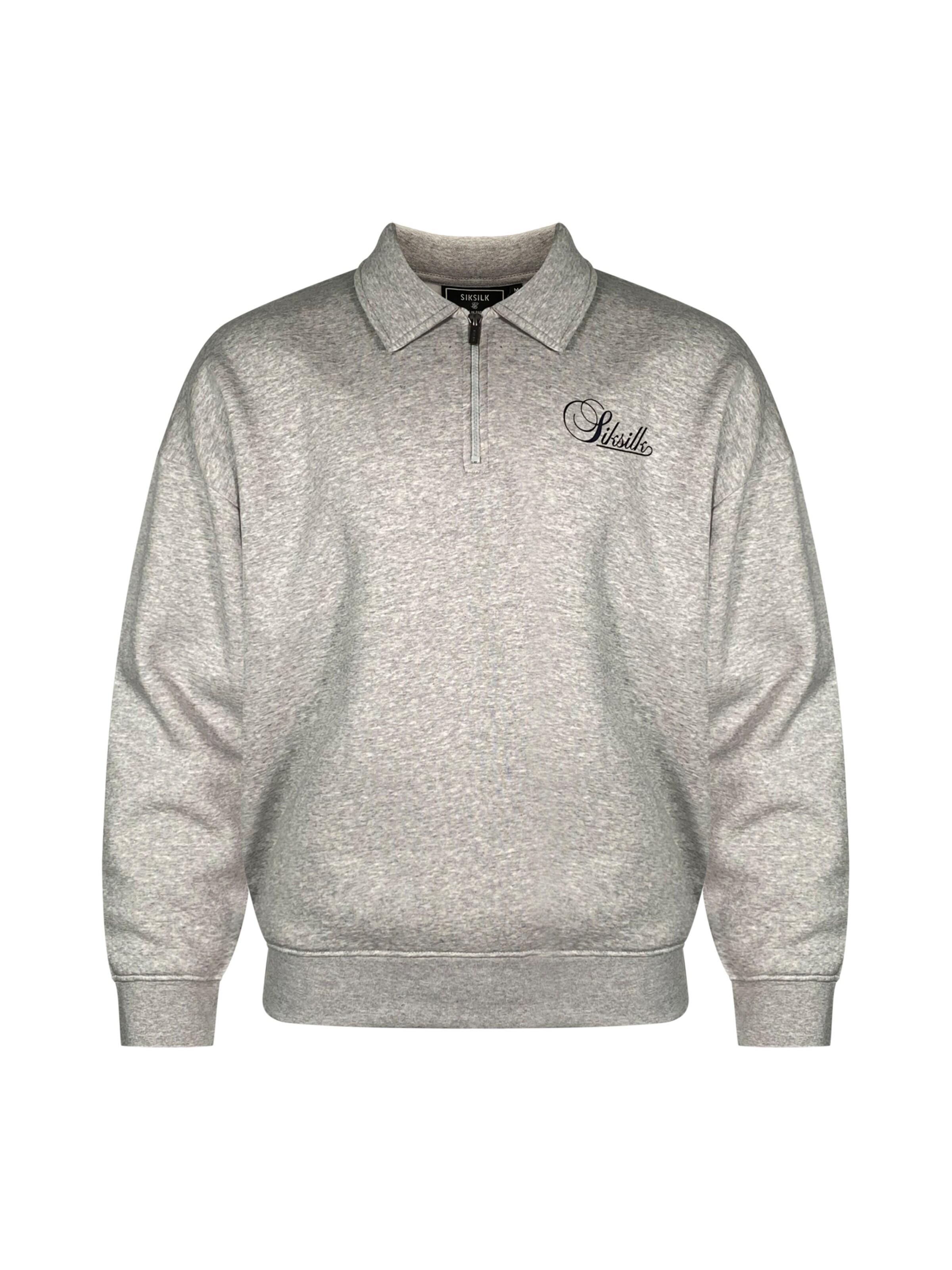 SikSilk Pullover in Grau: Vorderseite