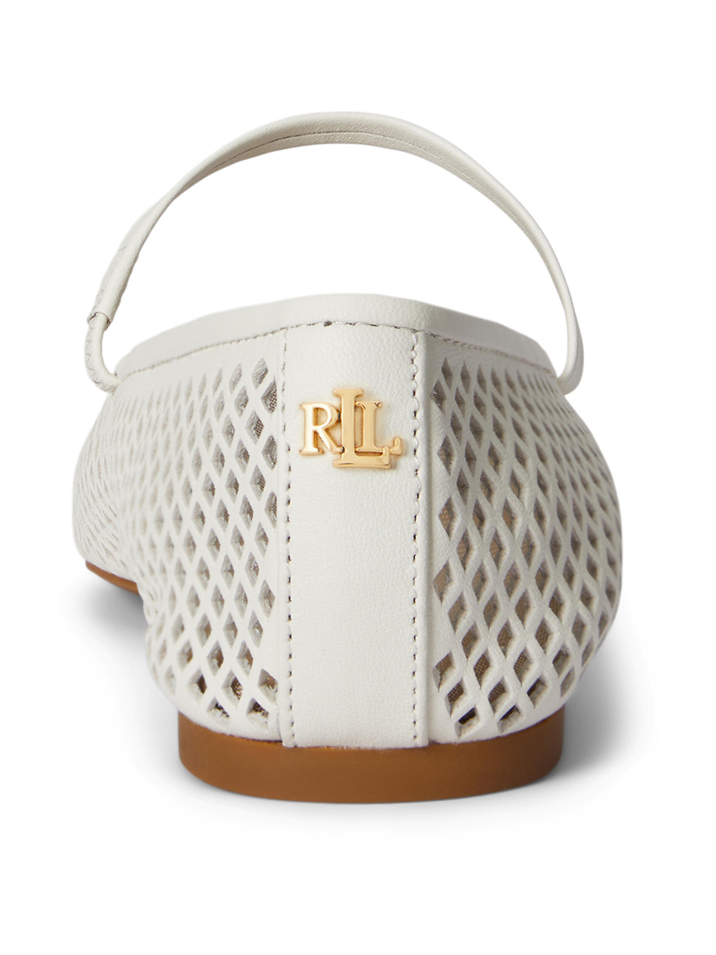 Lauren Ralph Lauren Μπαλαρίνα με λουράκια 'JAYNA' σε λευκό