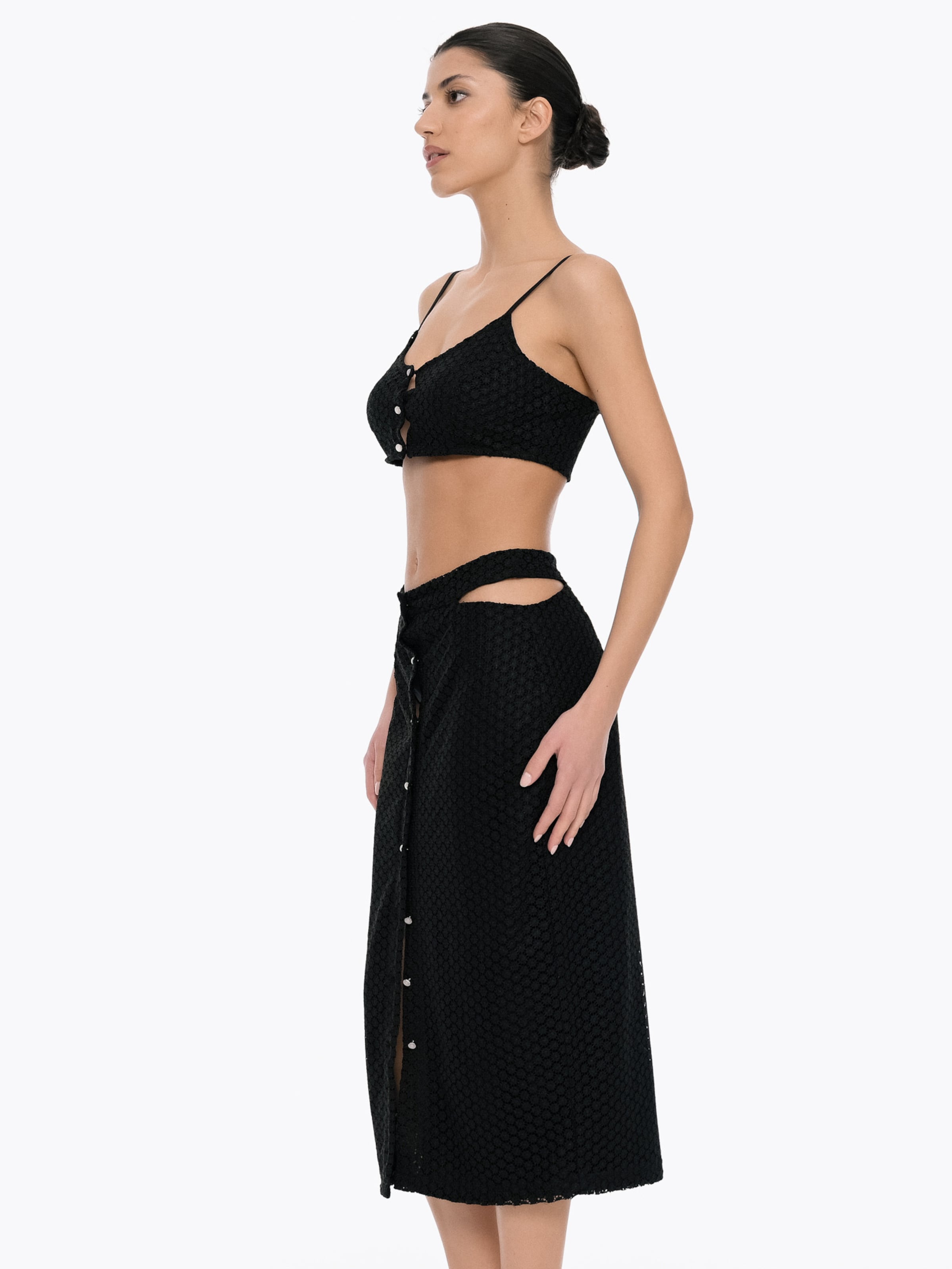 4TAILORS - Saia em preto