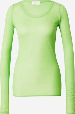 AMERICAN VINTAGE Тениска 'MASSACHUSETTS' в зелено: отпред