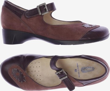 Wolky Flats & Loafers in 42 in Brown: front