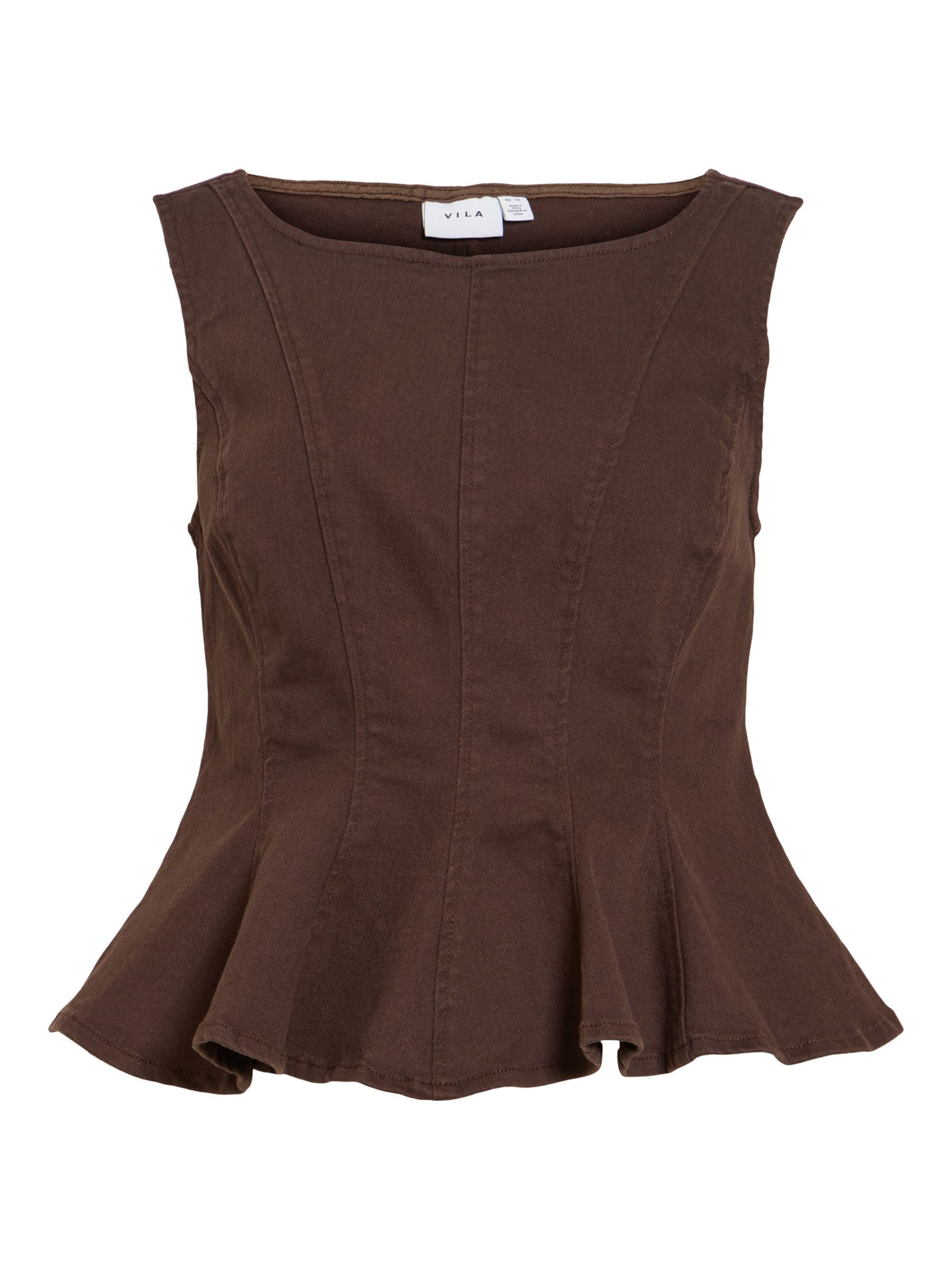 Camicia da donna 'VIchia' di VILA in marrone: frontale