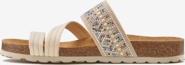 LASCANA - Zapatos abiertos en beige: frente