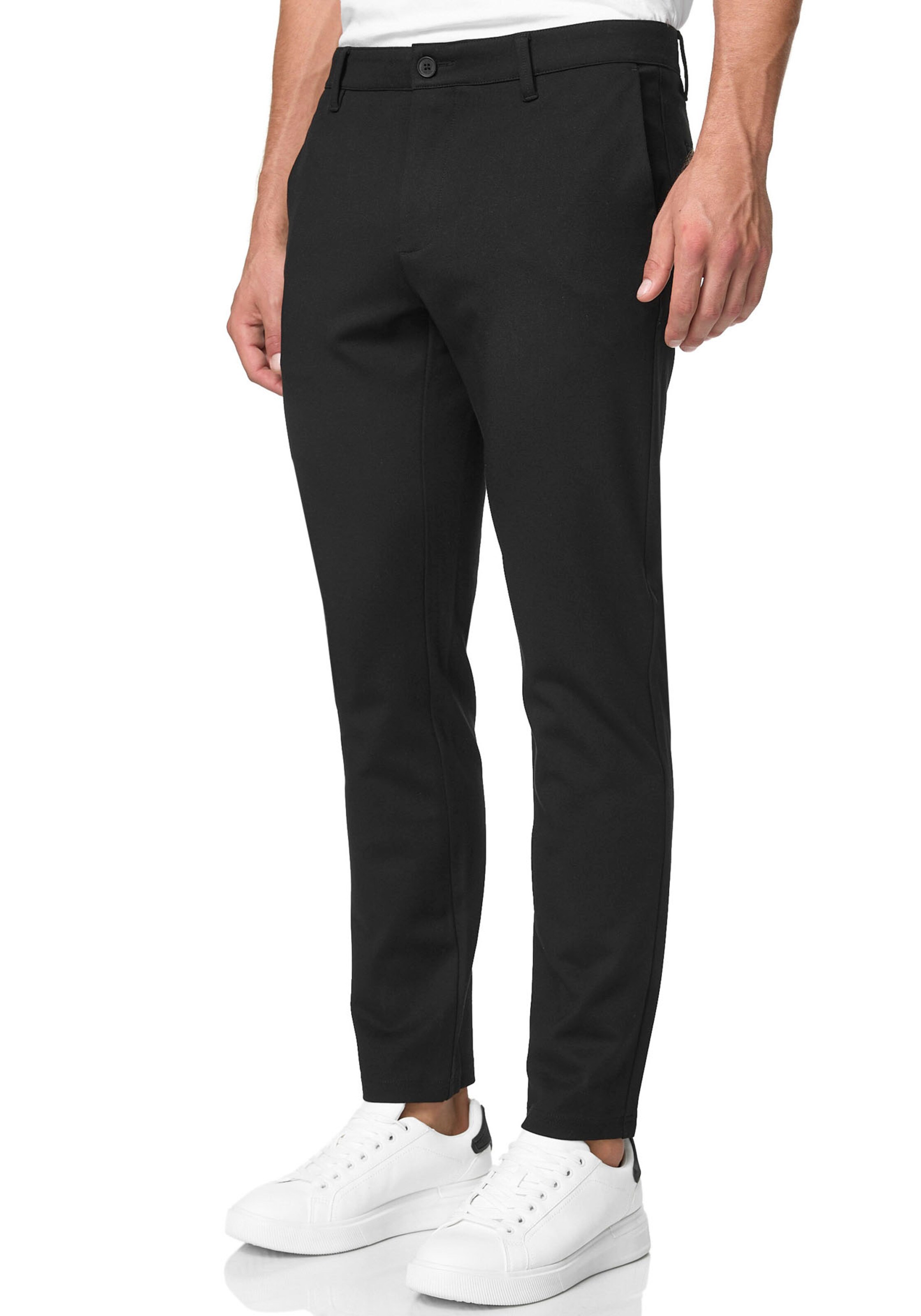 INDICODE JEANS Regular Hose in Schwarz