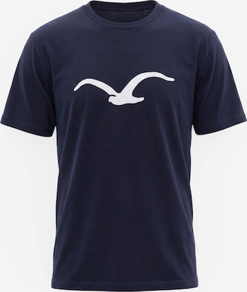 T-Shirt 'Möwe' Cleptomanicx en bleu : devant