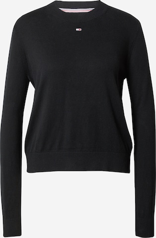 Tommy Jeans Sweater in Black: front