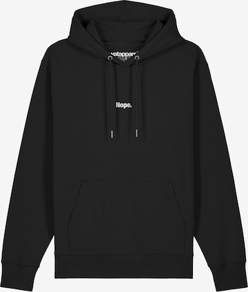 Watapparel Sweatshirt ' Nope ' in Schwarz: Vorderseite