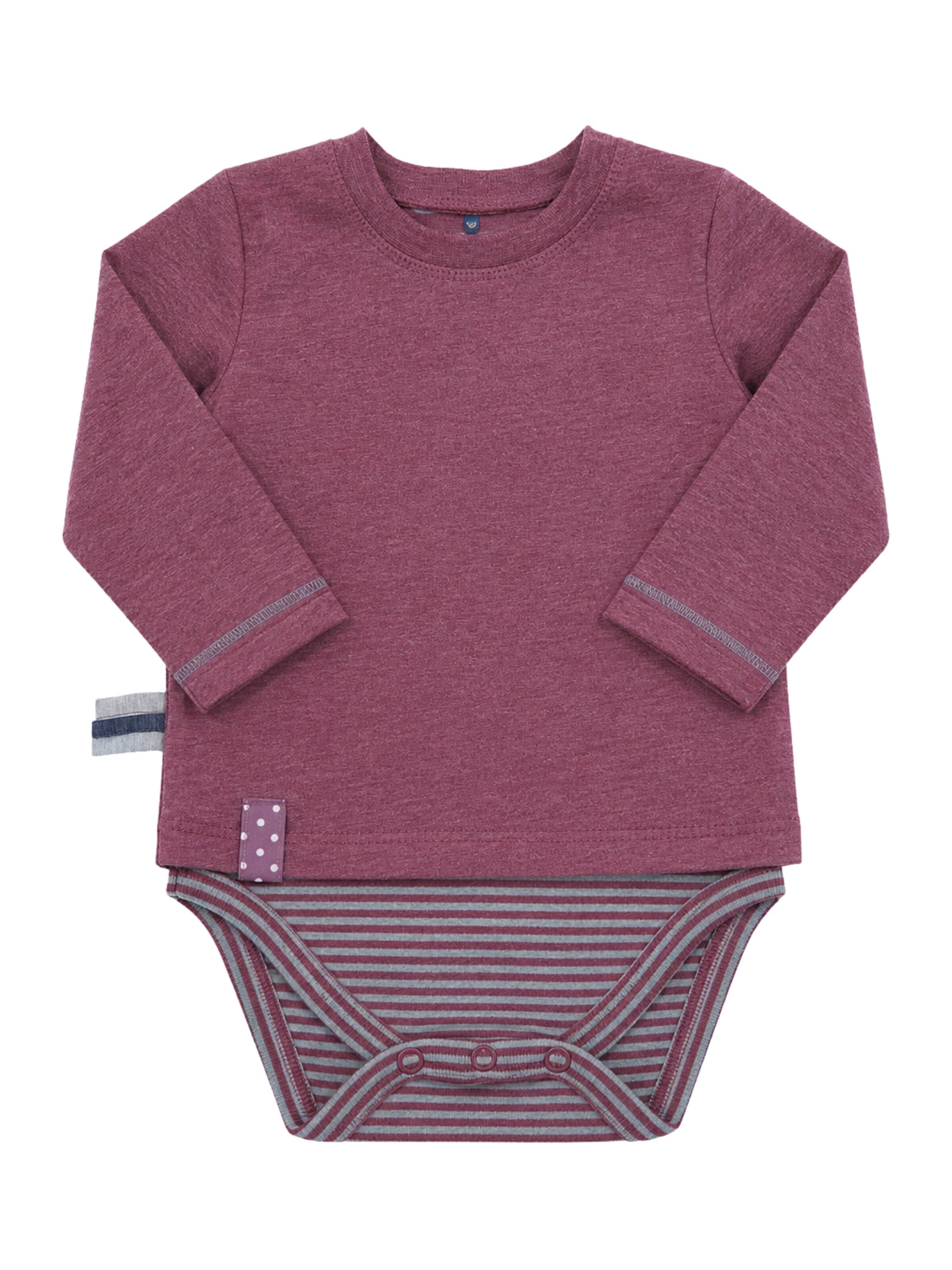 OrganicEra Romper/Bodysuit 'OrganicEra Romper/Bodysuit in Bordeaux' in Red: front