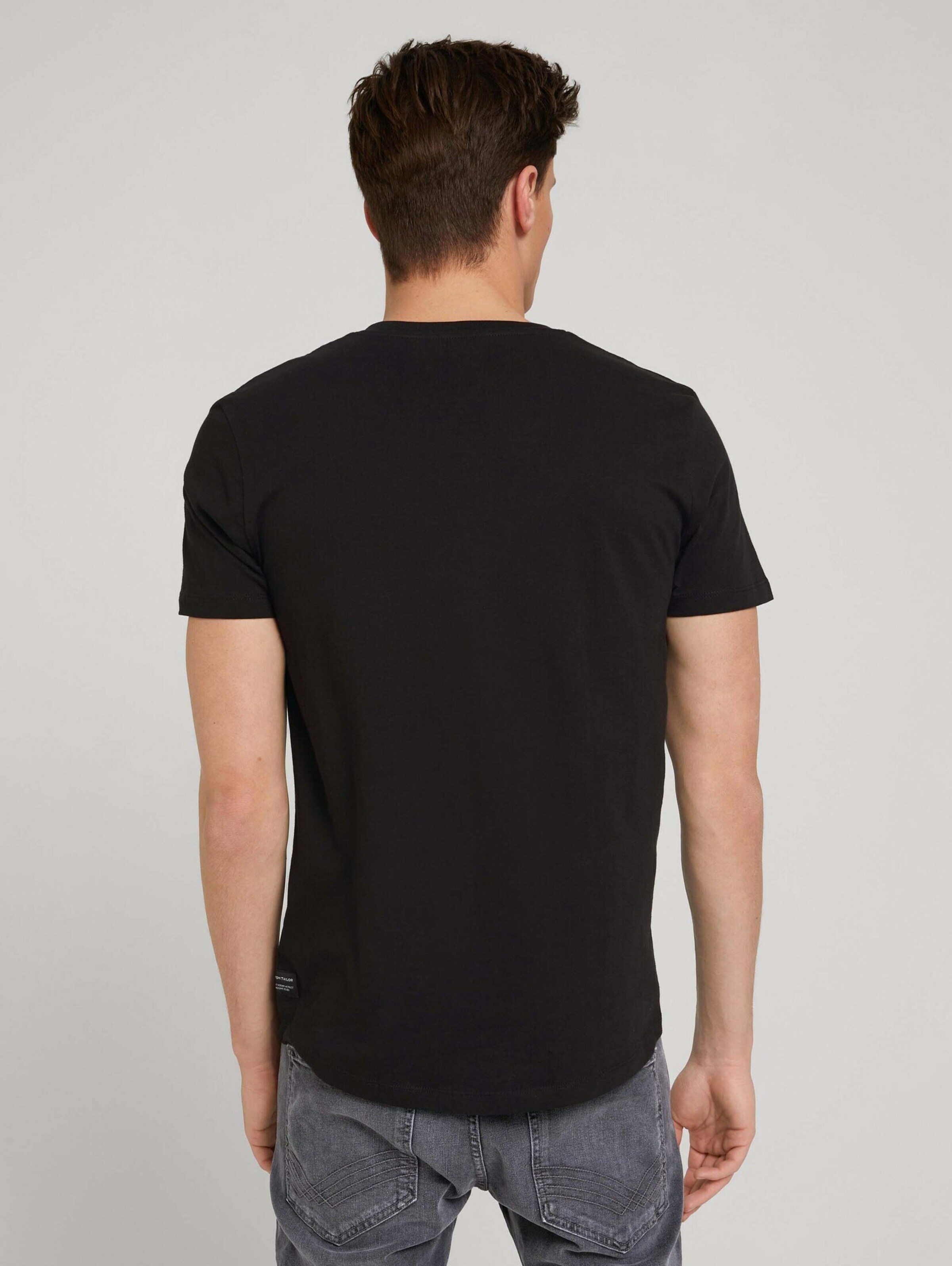Männer Shirts TOM TAILOR DENIM T-Shirt in Schwarz - IJ13496