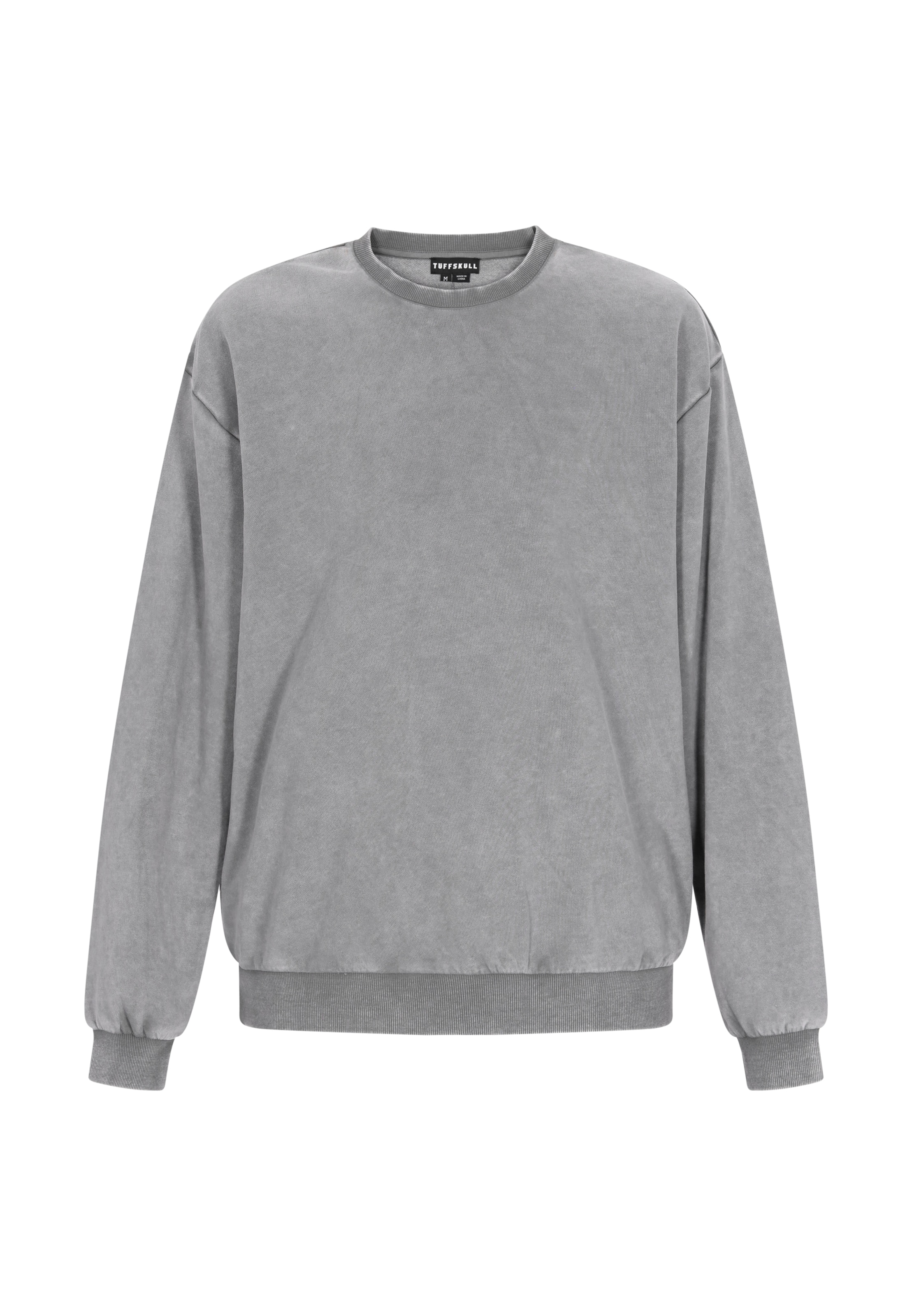 Sweat-shirt TUFFSKULL en gris : devant