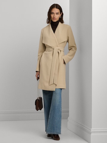 Palton de primăvară-toamnă de la Lauren Ralph Lauren pe bej: față
