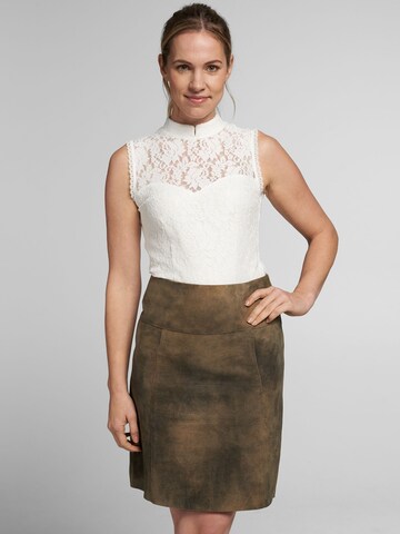 SPIETH & WENSKY Shirt bodysuit 'Adina' in White: front