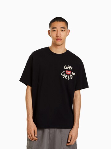 Bershka T-Shirt in Schwarz: Vorderseite