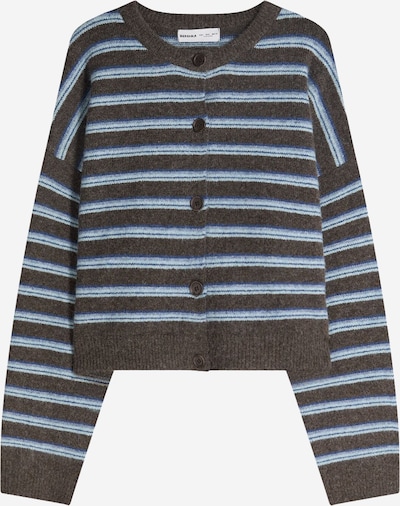 Bershka Neulepaita värissä vaaleansininen / tummanruskea, Tuotenäkymä