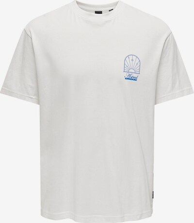Only & Sons Shirt 'KASON' in de kleur Blauw / Wit, Productweergave