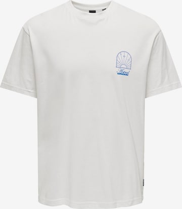 T-Shirt 'KASON' Only & Sons en blanc : devant