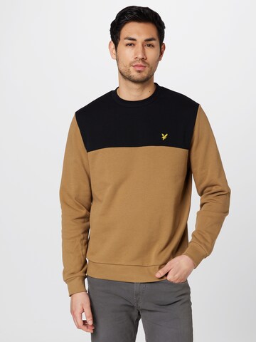 Felpa 'Yoke' di Lyle & Scott in beige: frontale